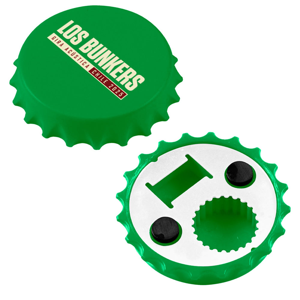 Destapador con Imán Verde Logo Gira Acústica
