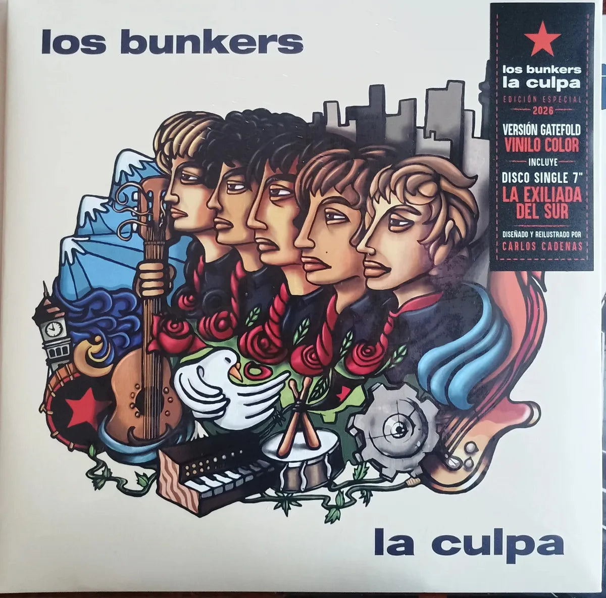 Vinilo La Culpa Gatefold Color + Single 7" La Exiliada del Sur