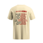 Polera Beige Gira Acústica Chile 2025 Afiche Original